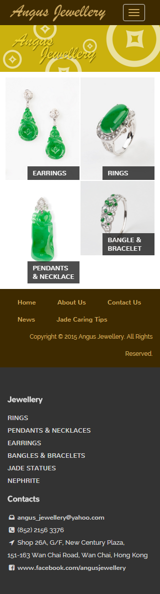 Angus Jewellery Website | Homepage