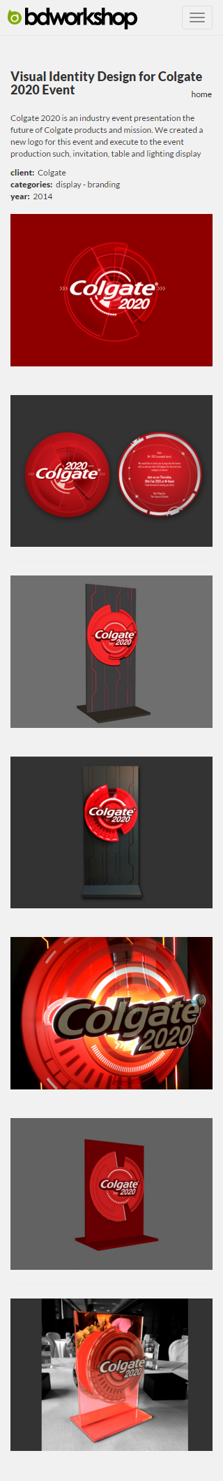 Bdworkshop Website Revamp | Project Page - Visual Identity Design for Colgate 2020 Event